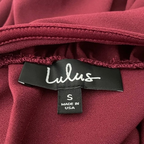 Lulu’s Moment For Life Wine Red Halter Jumpsuit NWT Small - Picture 11 of 11